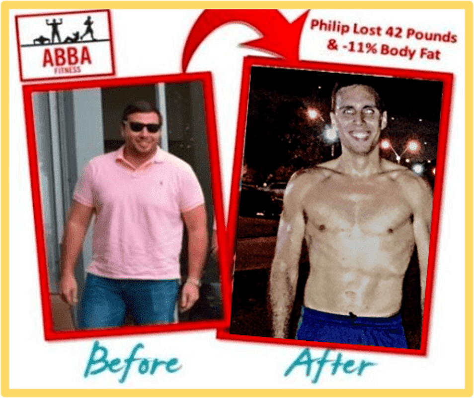 Philip before and after pic lost 42 pounds & -11% body fat