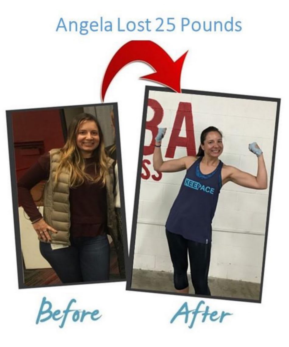 Angela lost 25 pounds