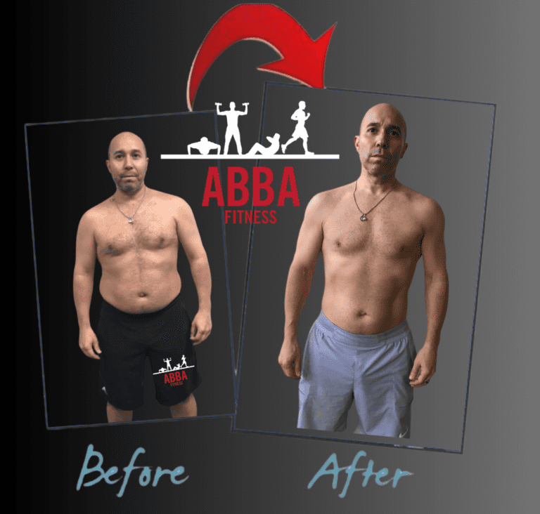This is a before and after picture of a person at abba fitness who had a complete fitness body transformation. Are you looking to lose weight, drop body fat, strengthen your body, feel better. this is t he best gym in houston. That Provides help with nutrition, accountability, coaching, and personal training.